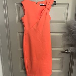 Coral Calvin Klein Dress- size 6